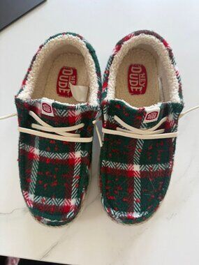 Hey Dude Wally Y Confetti Plaid Cozy - Size J2